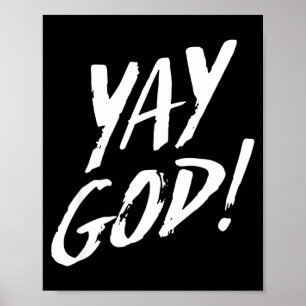 Lustig Yay Gott Grafik Jesus Christliche Religion Poster