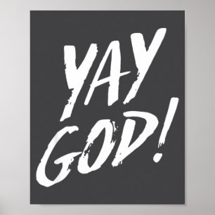 Lustig Yay Gott Grafik Jesus Christliche Religion Poster