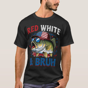 Lustig zum Angeln geboren Bass Fisch Angler Jungen T-Shirt