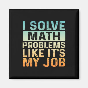 Lustig Zurück zur Schule Ich löse Matheprobleme, a Magnet