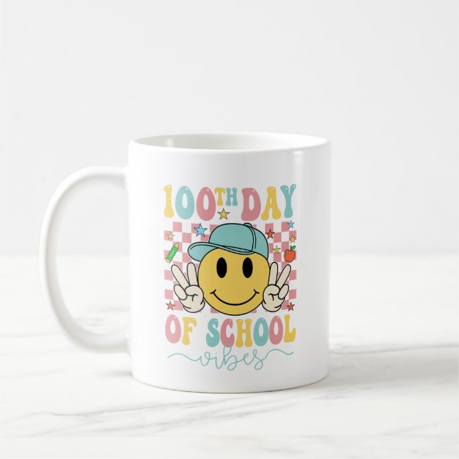 Lustige 100. Schultags-Stimmung Kaffeetasse (Links)