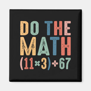 Lustige 100-Tage-Schul-Math-Gleichung Rechne die A Magnet