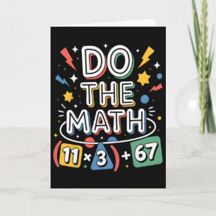 Lustige 100-Tage-Schul-Math-Gleichung Rechne die M Karte