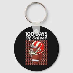 Lustige 100 Tage Schule Football 100 Tage Schlauer Schlüsselanhänger