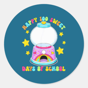 Lustige 100 Tage Schule Kaugummiautomat leer DIY Runder Aufkleber