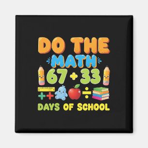 Lustige 100-Tage-Schulmathematik-Gleichung Schüler Magnet