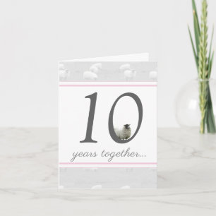 Lustige 10. Zinn-Ehepartner-/Ehepartner-Jubiläumsk Karte