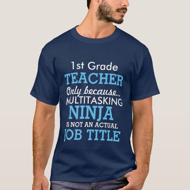 Lustige 1. Grundschule-Lehrer-Anerkennung T-Shirt (Vorderseite)