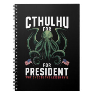 Lustige 2024 Wahlen Cthulhu für Präsident Notizblock