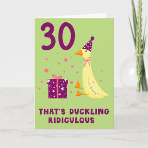 Lustige 30. Geburtstag Enten-Witz-Karte, die Entle Karte