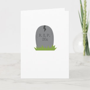 Lustige 30. Geburtstagskarte RIP 20er Karte