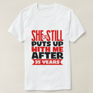 lustige 35. Jubiläumswort Art Husband T-Shirt