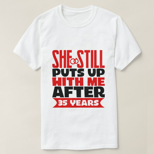 lustige 35. Jubiläumswort Art Husband T-Shirt (Design vorne)