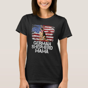 Lustige 4. Juli Deutsche Schäferhund Mama Amerikan T-Shirt