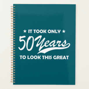 Lustige 50. Geburtstags-Retro-Typografie Planer