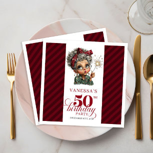 Lustige 50. Geburtstagsservietten Alte Dame Party Serviette