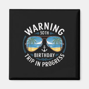 Lustige 50 Jahre alte Warnung 50. Geburtstag Reise Magnet