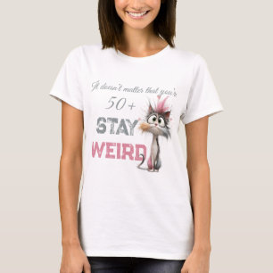 Lustige 50 Plus Katze Alterung T-Shirt