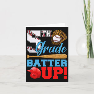 Lustige 5. Klasse Batter Up Baseball Erster Schult Karte