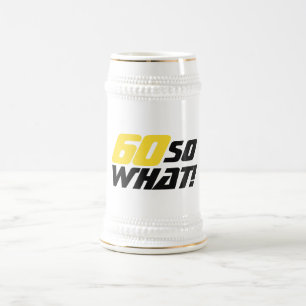 Lustige 60 Typografie zum 60. Geburtstag  Bierglas