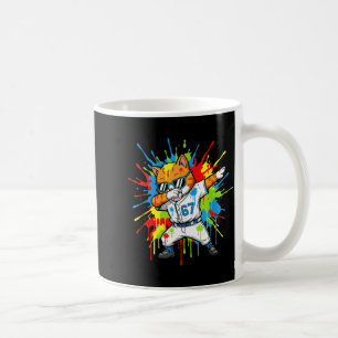 Lustige 67 Baseball Dabbing Katze 6 7 Tropfende Ei Kaffeetasse