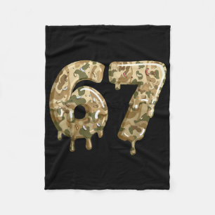 Lustige 67 Camo Drip Meme Six Seven Alpha Slang Fleecedecke