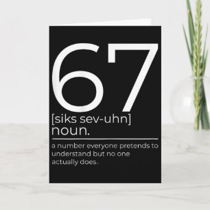 Lustige 67 Definition Meme Six Seven Clroom Humor  Karte