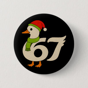 Lustige 67 Gans Weihnachten 6 7 Meme Ente Santa Hu Button
