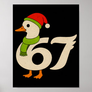 Lustige 67 Gans Weihnachten 6 7 Meme Ente Santa Hu Poster