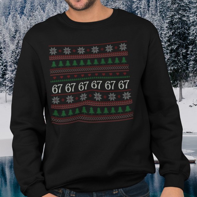 Lustige 67 hässliche Weihnachtspullover-Party Sweatshirt (Von Creator hochgeladen)