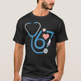 Lustige 67 Meme Krankenschwester Six Seven Pflege T-Shirt