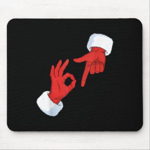 Lustige 67 Meme Santa Hände Geste Six Seven Slang Mousepad