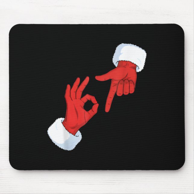Lustige 67 Meme Santa Hände Geste Six Seven Slang  Mousepad (Vorne)