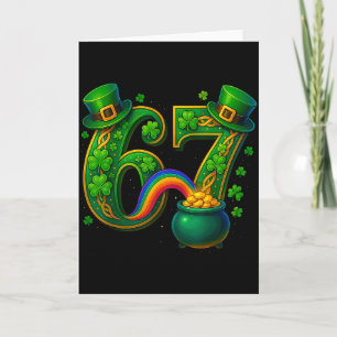 Lustige 67 Meme Shamrocks St Patricks Day 6 7 Sech Karte