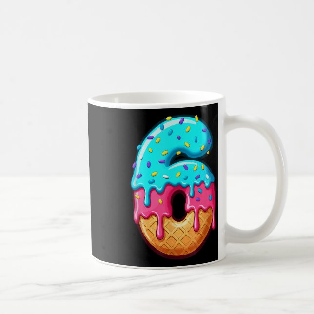 Lustige 67 Nummer 6 Eis-Drip-Meme passende Gruppe Kaffeetasse (Rechts)