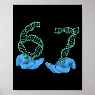 Lustige 67-Nummer-Meme-DNA-Replikation Molekulare Poster