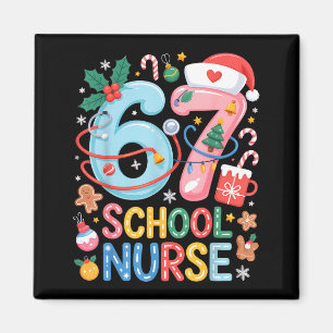 Lustige 67 Schulkrankenschwester Weihnachten Xmas Magnet