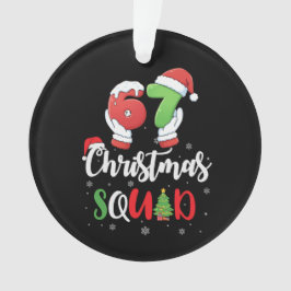 Lustige 67 Sechs Sieben Brianrot Weihnachtsmannsch Ornament