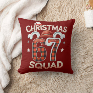 Lustige 67 Sechs Sieben Meme Brainrot Weihnachtsma Kissen