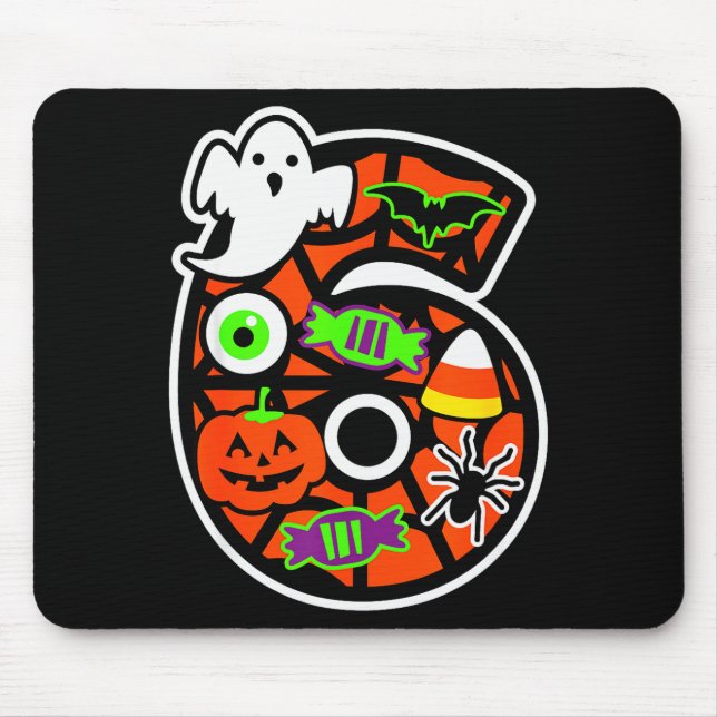 Lustige 67 Sechs Sieben Meme Paar passende Hallowe Mousepad (Vorne)