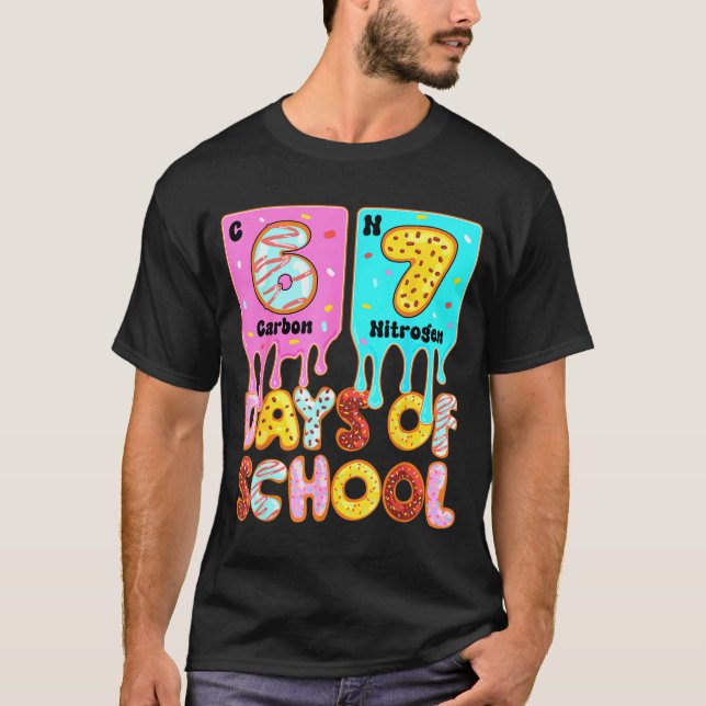 Lustige 67 Tage Schult Meme Periodensystem Drip G T-Shirt (Vorderseite)