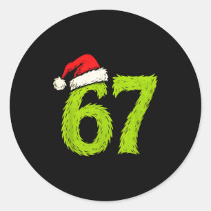 Lustige 67 Weihnachten Six Seven Meme 6 7 Teens Ju Runder Aufkleber