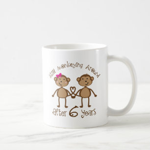 Lustige 6. Hochzeitstag-Geschenke Kaffeetasse