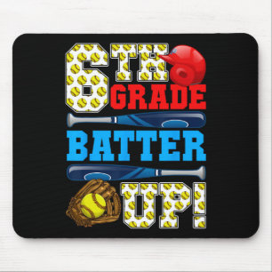 Lustige 6. Klasse Batter Up Softball Erster Schult Mousepad