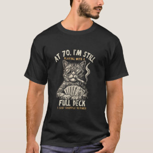 Lustige 70. Geburtstag Volldeck Katze - Vintage Ka T-Shirt