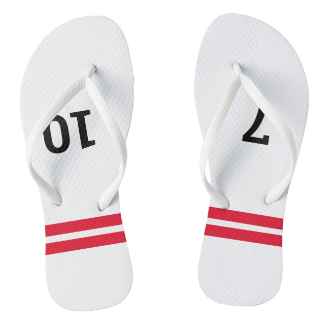Lustige 7-10 Split Bowling Pins | Bowling Schuhe Flip Flops (Fußbett)