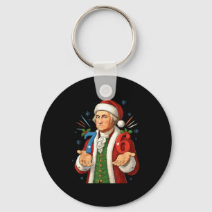 Lustige 7-6 6-7 George Washington Santa 67 Meme Ch Schlüsselanhänger