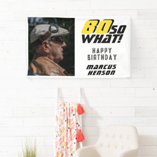 Lustige 80 na und Quote Foto 80. Geburtstagsfeier Banner