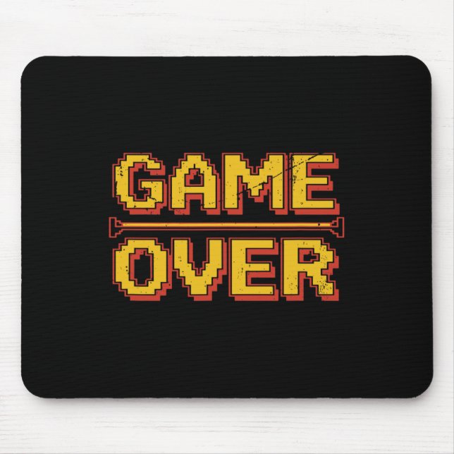 Lustige 80er-Arcade-Retro-Nostalgie-Gamer-Videospi Mousepad (Vorne)