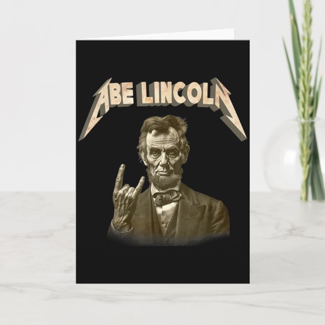 Lustige 80er Metalcore Heavy Metal Musikband Abrah Karte (Vorderseite)